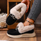 Varme, plysjfôrede loaferslippers med spenne