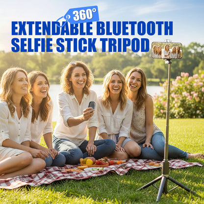 Uttrekkbar Bluetooth-selfiestang med stativ