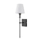 Klassisk vegglampe med lampeskjerm i stoff