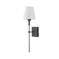 Klassisk vegglampe med lampeskjerm i stoff
