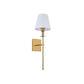Klassisk vegglampe med lampeskjerm i stoff