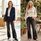 Retro-flarejeans for kvinner med lommer