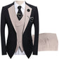 💎 50 % RABATT! 💎 Moderne bryllupssett i kontrastfarger – 3-delt slim fit-sett i dristig svart og lyseblått (8 farger!) 👔✨