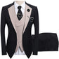 💎 50 % RABATT! 💎 Moderne bryllupssett i kontrastfarger – 3-delt slim fit-sett i dristig svart og lyseblått (8 farger!) 👔✨