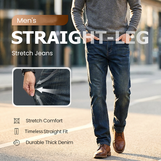 👖NYTT - 60 % RABATT🔥🥳Over 50 000 solgte!💥Stretchjeans med rett ben for menn