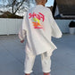 Oversized asymmetrisk loungewear-sett
