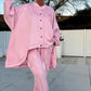 Oversized asymmetrisk loungewear-sett