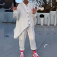 Oversized asymmetrisk loungewear-sett