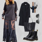 Elegant blonder-overdel, 2-delt sett for damer