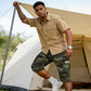 🟩 50 % RABATT 🗺️ | Camouflage-cargoshorts for menn – mange lommer og avslappet passform
