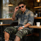 🟩 50 % RABATT 🗺️ | Camouflage-cargoshorts for menn – mange lommer og avslappet passform