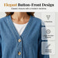 🧥Nyhet – 40 % rabatt!🍊Klassisk denimjakke med knapper foran til damer
