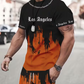 👕 50 % RABATT NÅ! 🔥 Sett med T-skjorte og shorts med grafisk trykk for menn – mykt stoff, iøynefallende design og perfekt for sommerdager ☀️