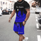 👕 50 % RABATT NÅ! 🔥 Sett med T-skjorte og shorts med grafisk trykk for menn – mykt stoff, iøynefallende design og perfekt for sommerdager ☀️