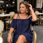 🔥SPESIALTILBUD 49 % RABATT!👗 Elegant ensfarget minikjole for damer