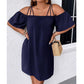 🔥SPESIALTILBUD 49 % RABATT!👗 Elegant ensfarget minikjole for damer