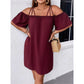 🔥SPESIALTILBUD 49 % RABATT!👗 Elegant ensfarget minikjole for damer