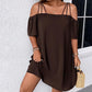🔥SPESIALTILBUD 49 % RABATT!👗 Elegant ensfarget minikjole for damer