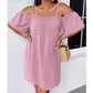 🔥SPESIALTILBUD 49 % RABATT!👗 Elegant ensfarget minikjole for damer