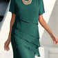 💕2026 – Stort salg: 50 % rabatt🔥Elegant midikjole i plissert chiffon