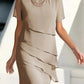 💕2026 – Stort salg: 50 % rabatt🔥Elegant midikjole i plissert chiffon