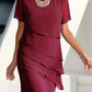 💕2026 – Stort salg: 50 % rabatt🔥Elegant midikjole i plissert chiffon