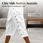 Linen-fritidsbukser for damer, 7/8-lengde