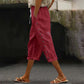 Linen-fritidsbukser for damer, 7/8-lengde