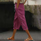 Linen-fritidsbukser for damer, 7/8-lengde