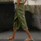 Linen-fritidsbukser for damer, 7/8-lengde
