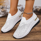 Dame Slip-On Sneakers med Rhinstein Sommerfuglmotiv
