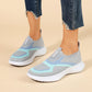 Pustevennlige strikkede slip-on-joggesko for kvinner