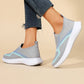 Pustevennlige strikkede slip-on-joggesko for kvinner