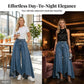 Jeans for kvinner med høy midje, vide ben og asymmetrisk kant