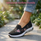 👟🌸 Slip-on-sko med blomstermønster i mesh