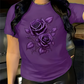 Dame Elegant Rose Grafisk Print T-Skjorte