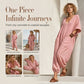 Løs sommerjumpsuit med V-hals for kvinner