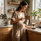 Løs sommerjumpsuit med V-hals for kvinner
