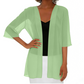 Women's Chiffon Open Front Cardigan Loose