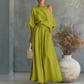 Sett med off-shoulder-top og bukser med vide ben for damer