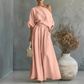 Sett med off-shoulder-top og bukser med vide ben for damer