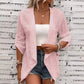 Casual cardigan med strukturert overflate og åpen front for damer