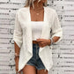 Casual cardigan med strukturert overflate og åpen front for damer