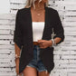 Casual cardigan med strukturert overflate og åpen front for damer