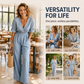 Elegant jumpsuit med V-hals og vide ben for kvinner
