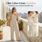 Elegant jumpsuit med kryssende halterneck
