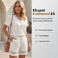 Women's V Neck Short Sleeve Top and Shorts Set