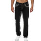 Herrejeans med høy elastisitet og doble sømmer