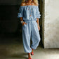 ✨ Elegant jumpsuit for damer med off-shoulder-design – komfortabel, stilig og enkel å ha på seg