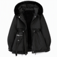 Dame vattert parkas med imitert pels for vinter